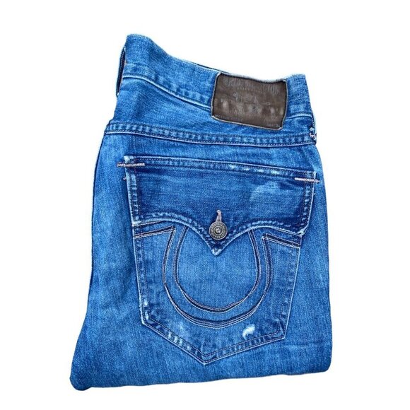 Vintage True Religion Jeans Size 34 RICKY Blue - Picture 2 of 7